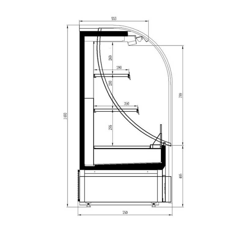 CNA-YA Mini Promotional Beverage Cabinet Plug In structure